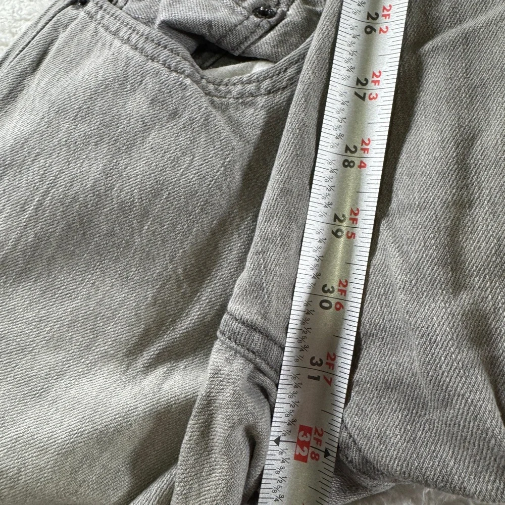 Y2K Levi 514 Slim Straight Light Gray Grey Stone Wash 29x30 Denim Jeans Pants